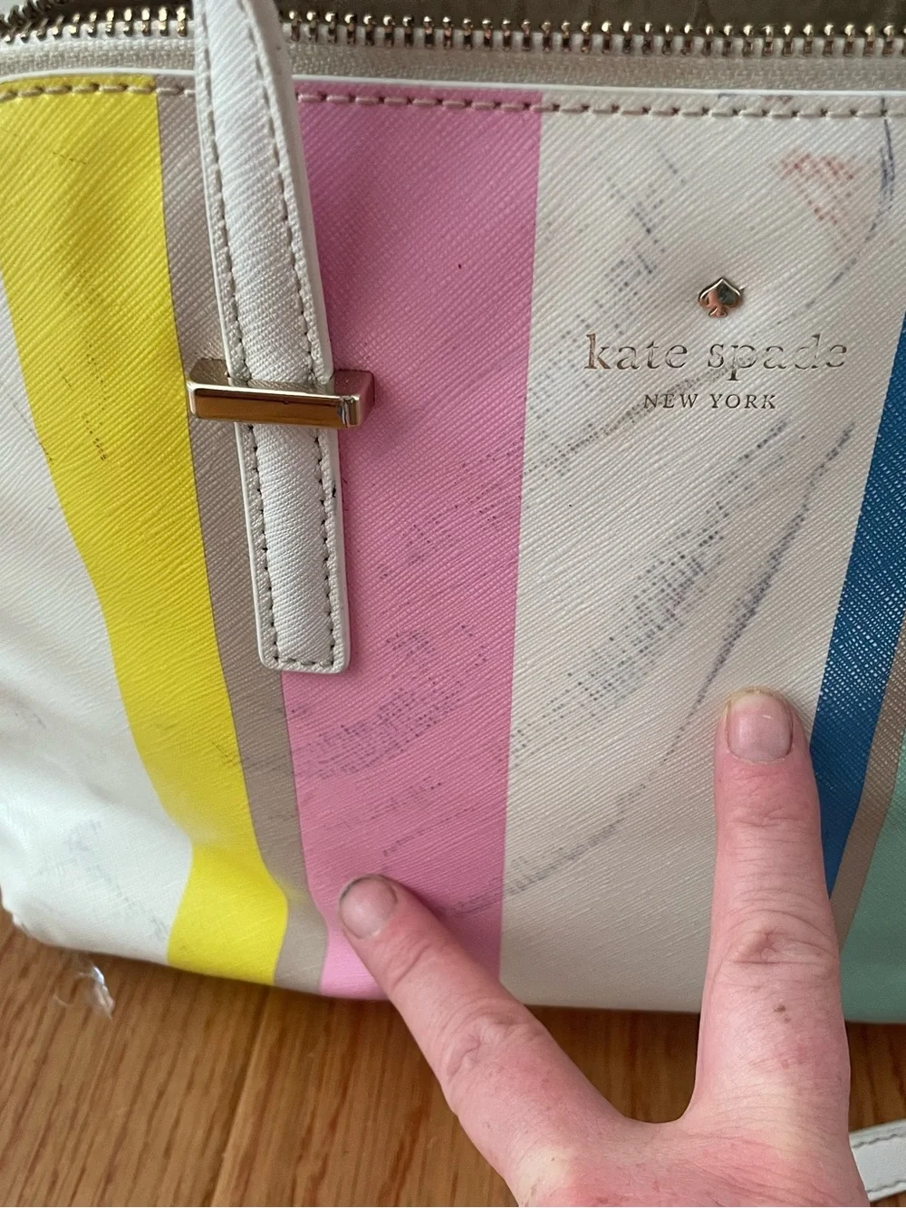 Kate Spade Cedar Street Multi-Stripe Maise Satchel Crossbody